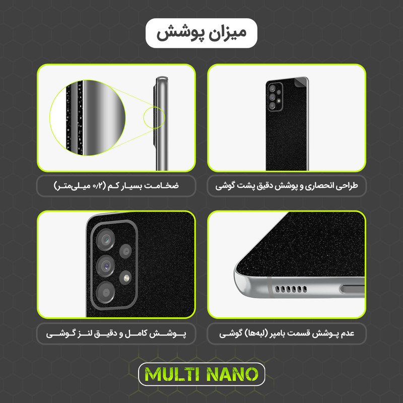 برچسب پوششی مولتی نانو طرح کهکشانی مدل X-F1G مناسب برای گوشی موبایل اپل iPhone 17