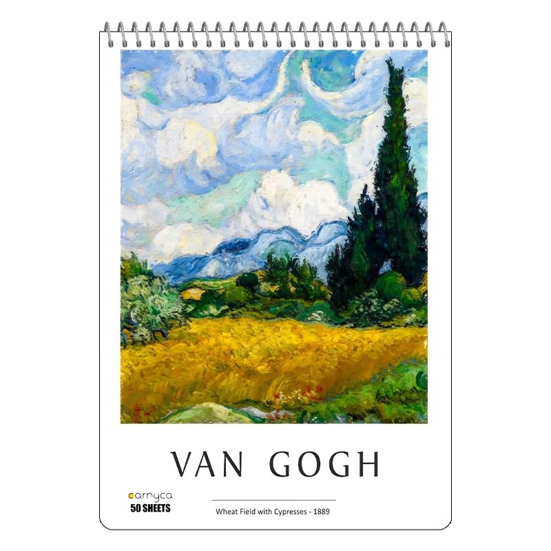 دفتر نقاشی 50 برگ سیمی کارنیکا طرح نقاشی های ون گوگ Van Gogh Paintings کد 26078