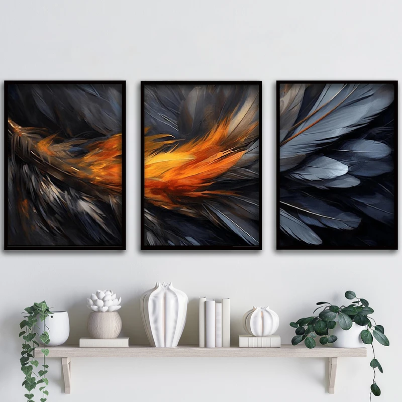 تابلو آتریسا طرح آبستره مدل ATA29 مجموعه 3 عددی 