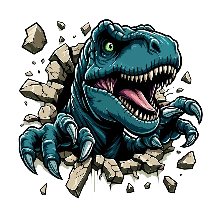 استیکر پارچه و لباس پاد آفرین مدل دایناسور کد 3146