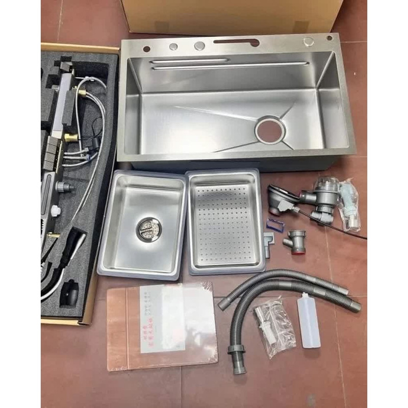 سینک ظرفشویی استیل هوادیا مدل پیانویی 5کلید توکار