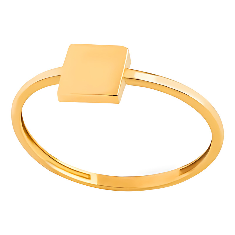 انگشتر طلا 18 عیار زنانه بان گالری مدل مربع سایز 53