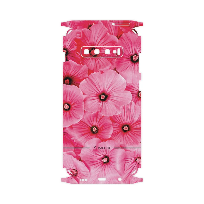 برچسب پوششی ماهوت مدل Pink-Flower-FullSkin مناسب برای گوشی موبایل سامسونگ Galaxy S10 Plus