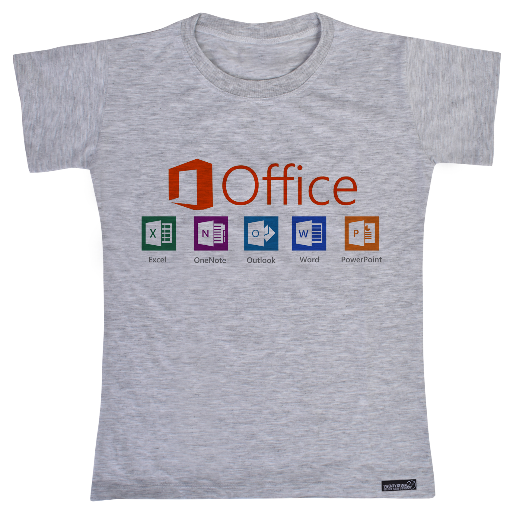 تی شرت آستین کوتاه دخترانه 27 مدل Microsoft Office Full کد MH911 -  - 3