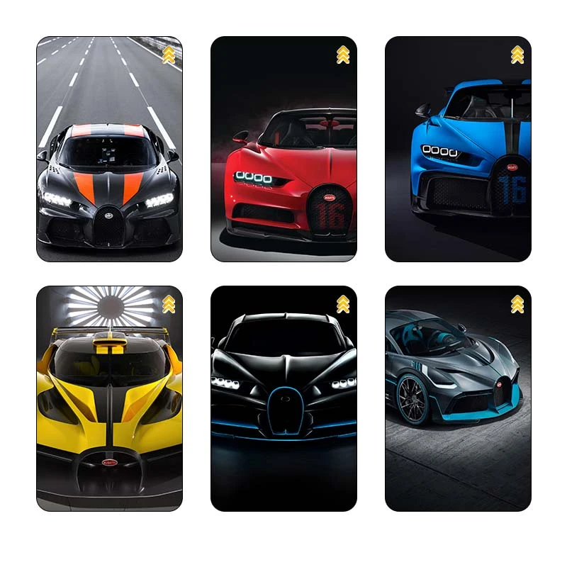 استيکر کارت کارنيکا طرح بوگاتی Bugatti کد 71551 مجموعه 6 عددی