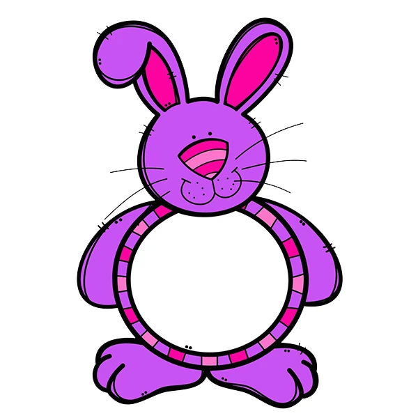 استیکر پارچه و لباس پاد آفرین طرح خرگوشی کد 831