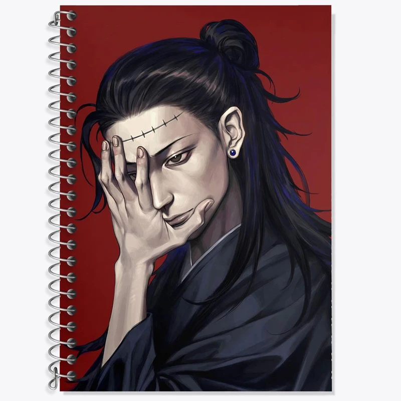 دفتر زبان 50 برگ خندالو مدل دو خط طرح سوگورو گتو انیمه جوجوتسو کایزن کد 11081