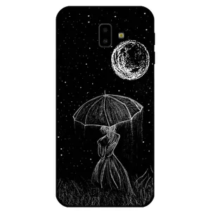 Megafone Girl and Moon 1369 Cover For Samsung Galaxy J6 Plus
