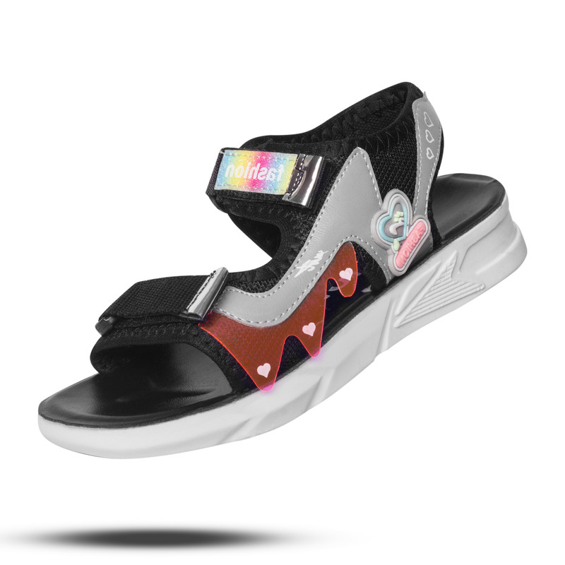 صندل دخترانه مدل RAINBOW کد BLK رنگ مشکی
