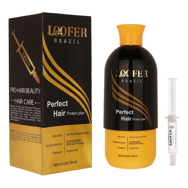 ماسک صاف کننده مو لوفر مدل Protein Plex مناسب برای انواع مو حجم 800 میلی لیتر به همراه روغن آرگان حجم 10 میلی لیتر 