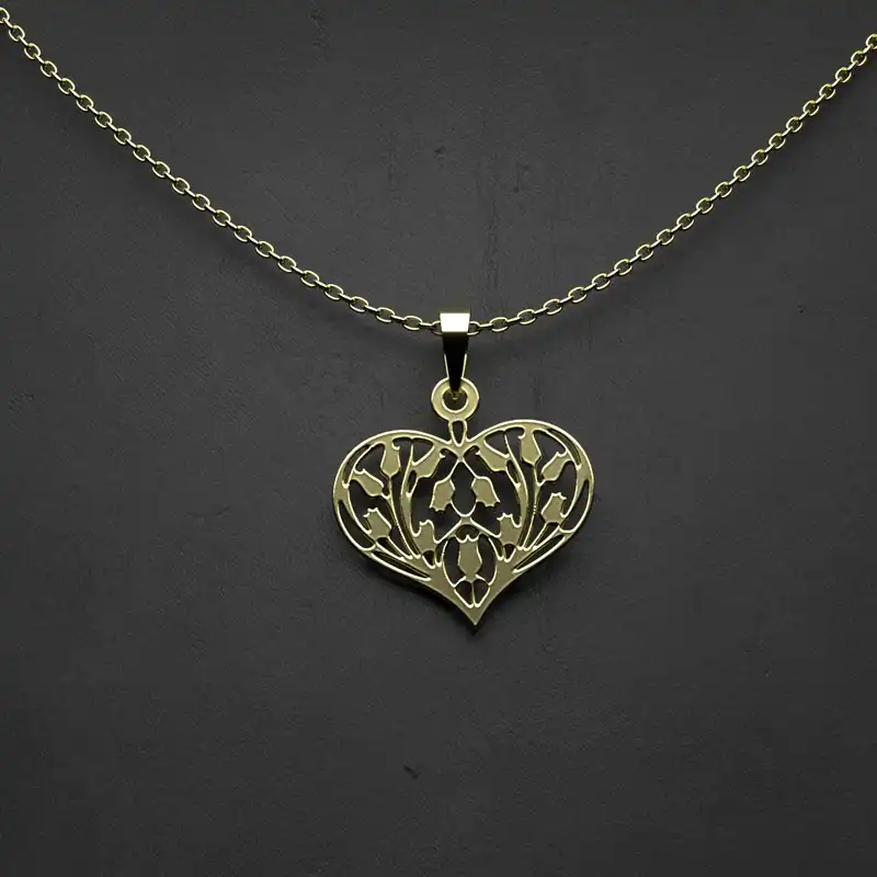 گردنبند طلا 18 عیار زنانه مدوپد مدل اسلیمی کد CA10361