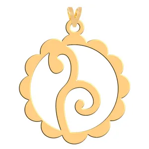 آویز گردنبند طلا 18 عیار زنانه فرشته مدل اسلیمی WNL-000044