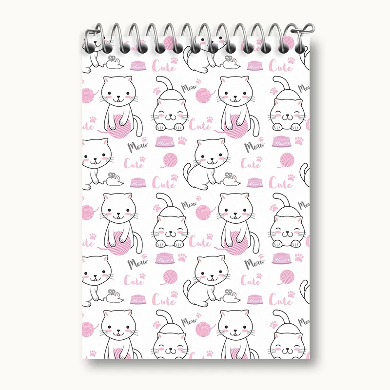 دفتر یادداشت 50 برگ خندالو مدل پترن گربه کد N299