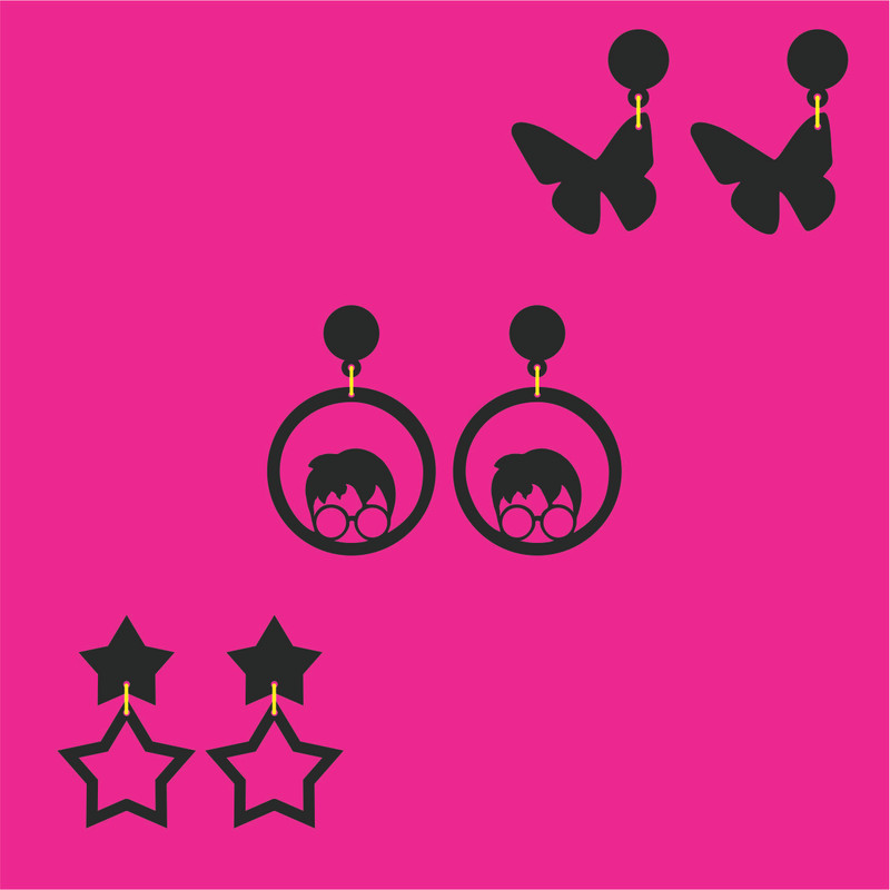 گوشواره دخترانه کد 301 مجموعه 3 عددی