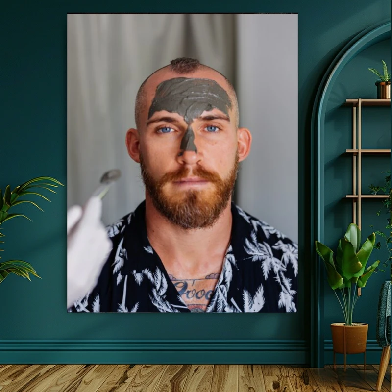 پوستر طرح آرایشگاه مردانه مدل پاکسازی صورت کد GR1027