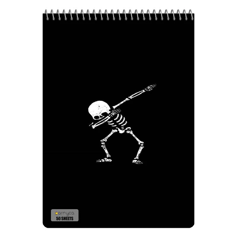دفتر نقاشی 50 برگ سیمی کارنیکا طرح اسکلت Skeleton کد 38675