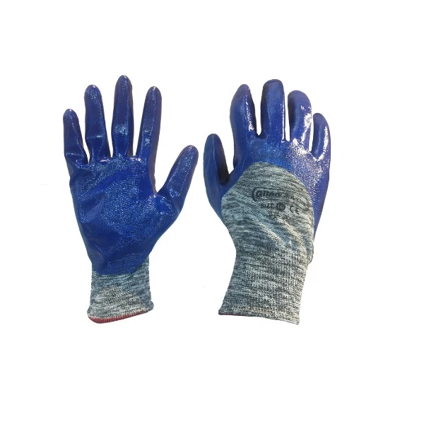 دستکش ایمنی گیلان مدل نیتریل لبه دار کد XL بسته 12 عددی