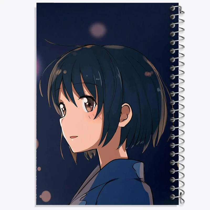 دفتر شطرنجی 50 برگ خندالو طرح میتسویا میامیزو انیمه یورنیم Your Name کد 16270