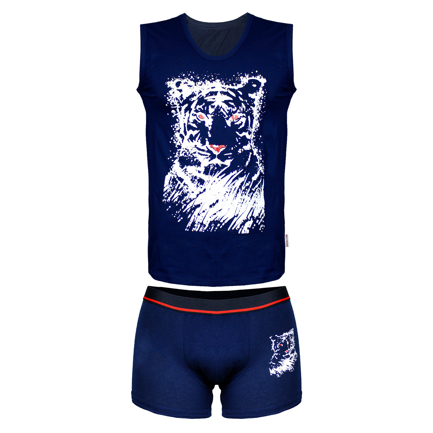 ست شورت و زیرپوش مردانه ساقدوش  کد 415 رنگ سورمه ای