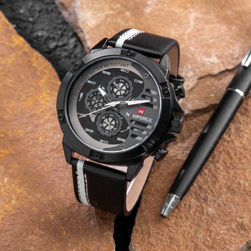 ساعت مچی عقربه‌ای مردانه نیوی فورس مدل تک موتور mn