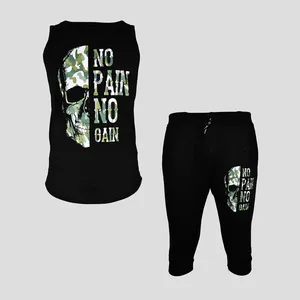 ست تاپ و شلوارک مردانه مدل No pain no gain 