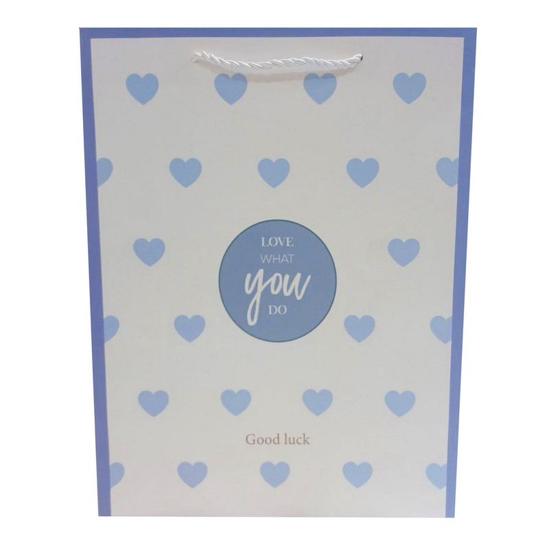 ساک هدیه مدل عمودی طرح love what you do کد 3406