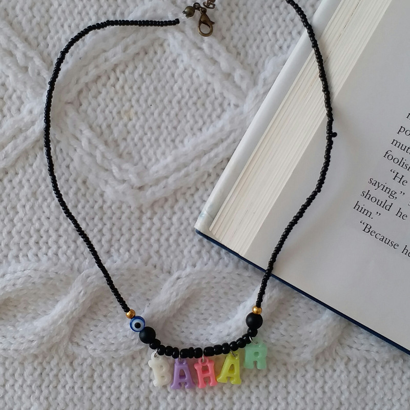 گردنبند دخترانه مدل تابستانی اسم بهار کد G238