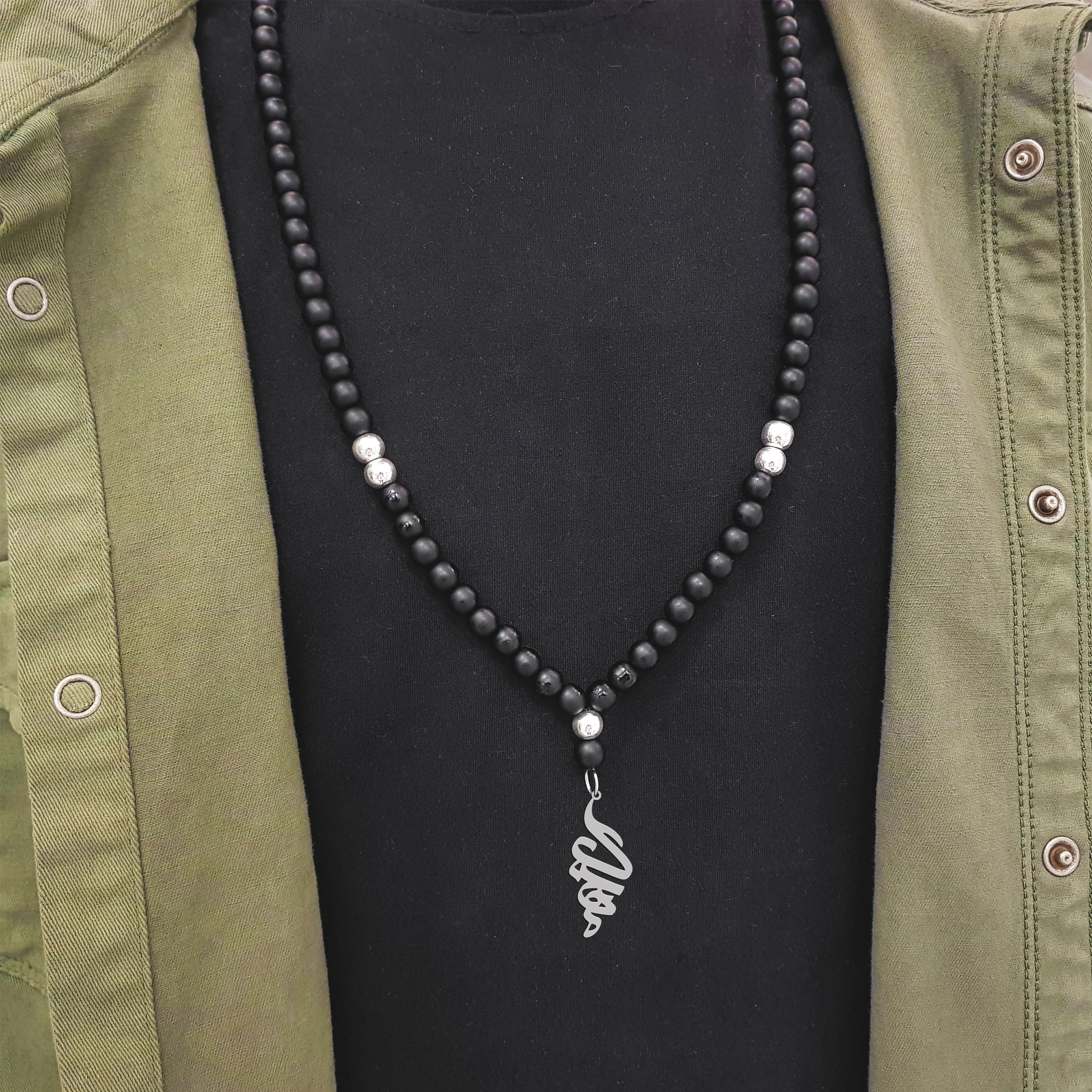 گردنبند نقره مردانه ترمه ۱ مدل مهبد کد ma 1668