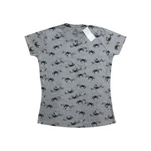 تی شرت آستین کوتاه زنانه اچ اند ام مدل چاپ گورخر