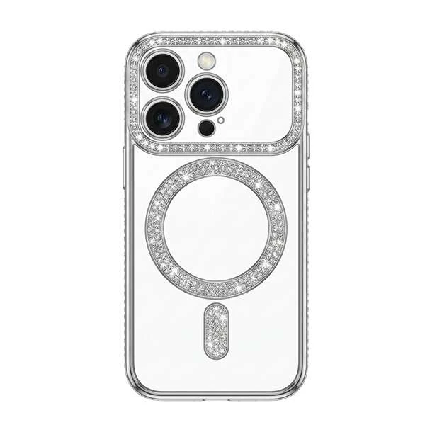 کاور مدل شفاف نگین دار مناسب برای گوشی موبایل اپل IPHONE 17 PRO MAX