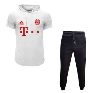 ست تی شرت کلاهدار و شلوار مردانه مدل بایرن مونیخ کد 1109