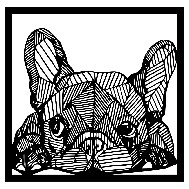 شابلون مدل سگ کد SP445-1