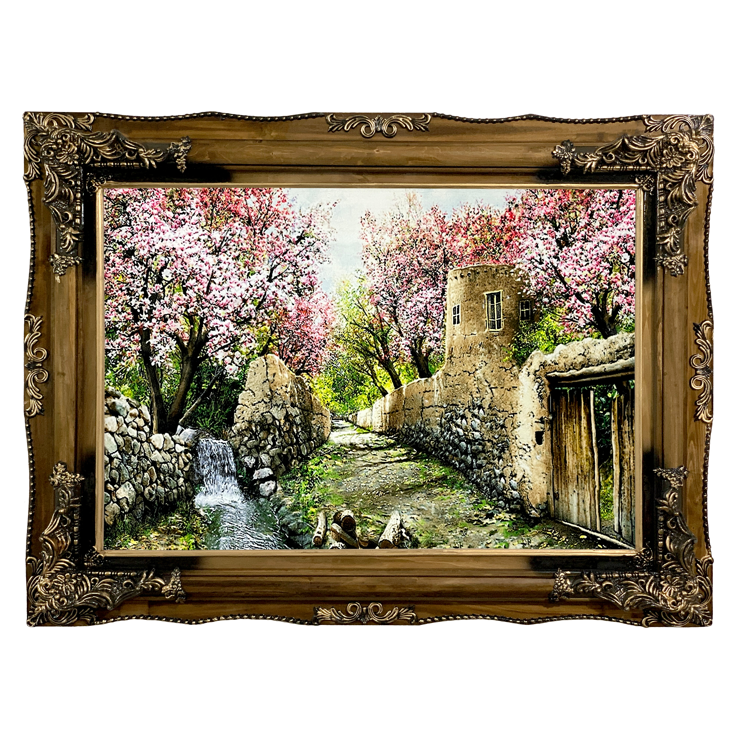 تابلو فرش ماشینی  مدل کوچه قدیمی کد 7429