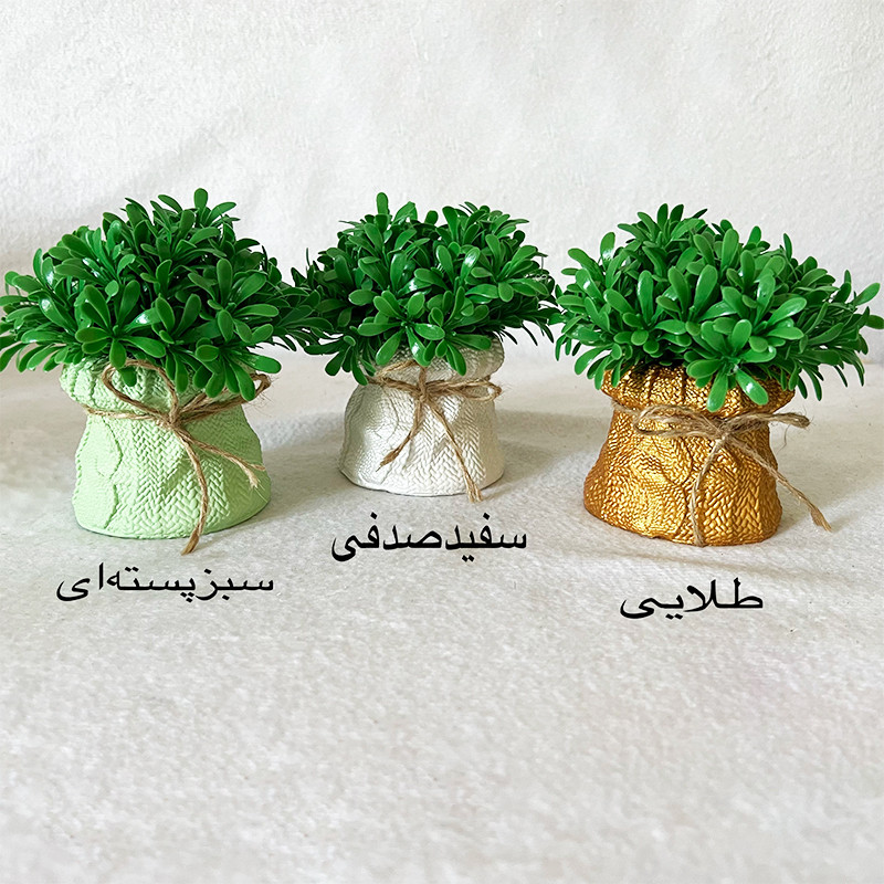 گلدان به همراه گل مصنوعی مدل بافت میخک کد 743