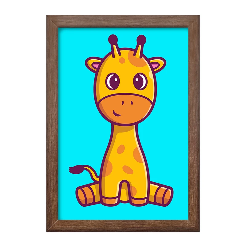 تابلو خندالو طرح حیوانات بامزه زرافه کد 25419