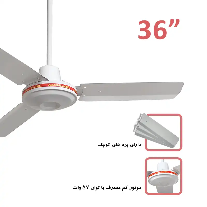 پنکه سقفی لونا مدل 113 بسته دو عددی