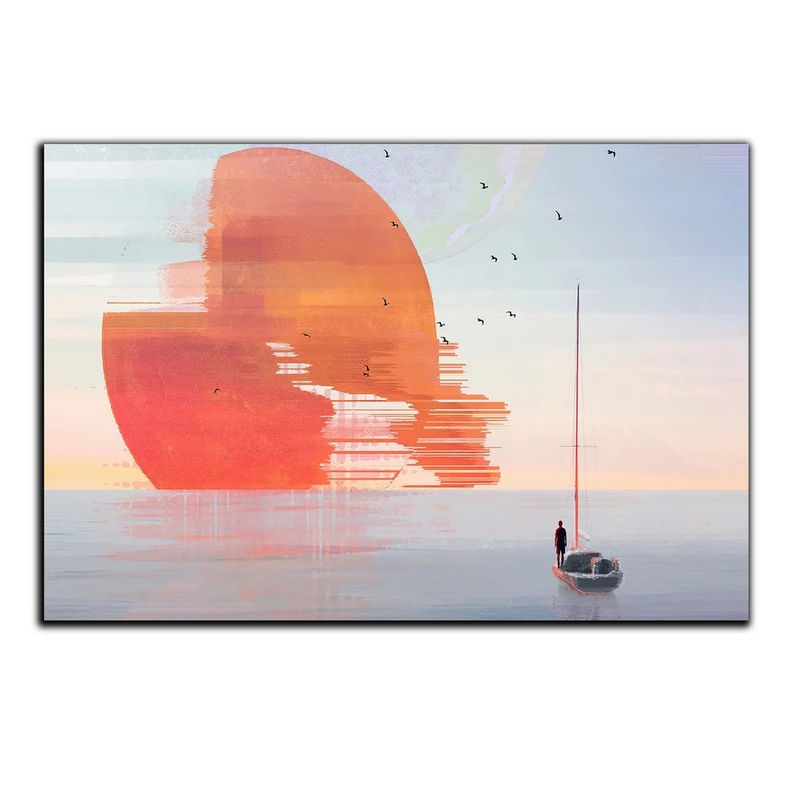 تابلو شاسی بکلیت طرح قایق و دریا مدل SH-S5282