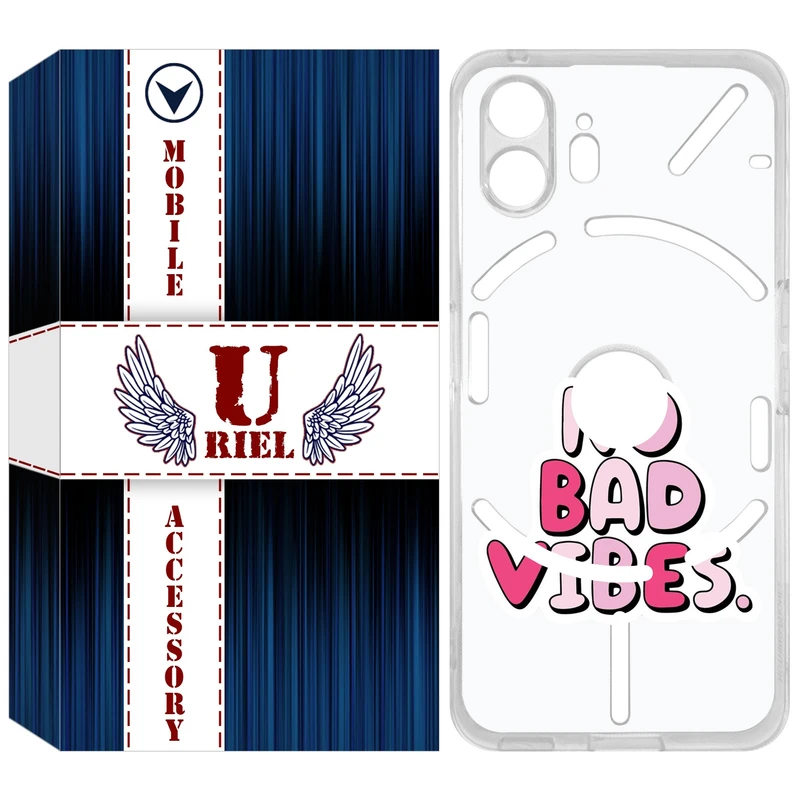 کاور یوریل مدل Clear کد 92 طرح انرژی مثبت مناسب برای گوشی موبایل ناتینگ فون 2