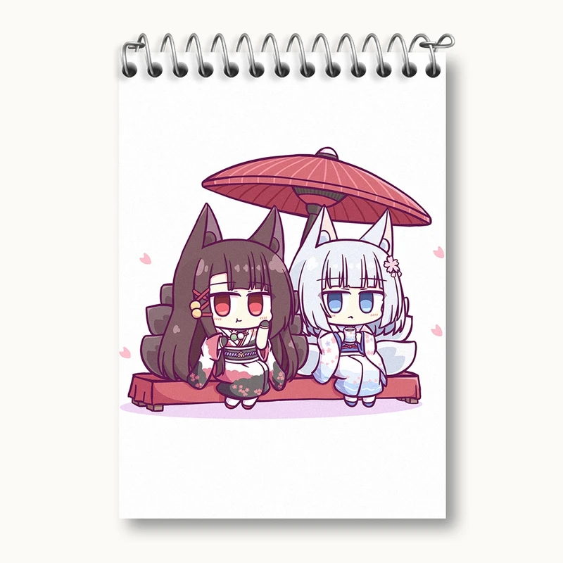 دفتر یادداشت 50 برگ خندالو مدل بازی آزور لین (Azur Lane) کد 34278