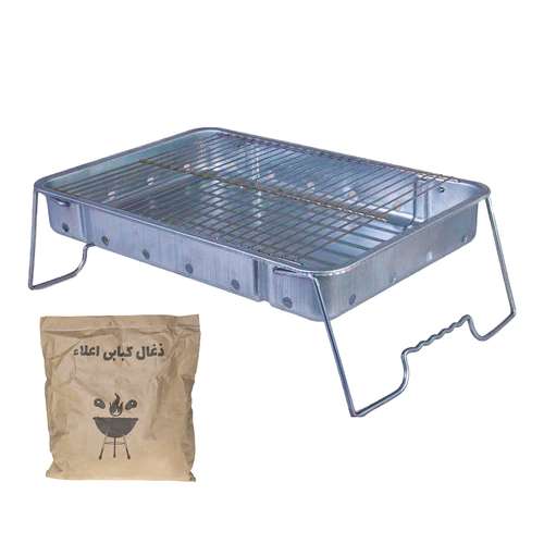 منقل سفری مدل تاشو به همراه زغال