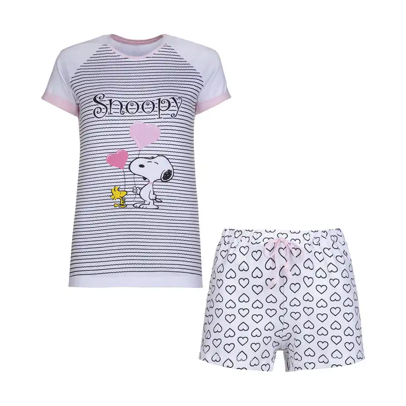 ست تی شرت و شلوارک زنانه ناربن مدل 3326-1521742 رنگ صورتی