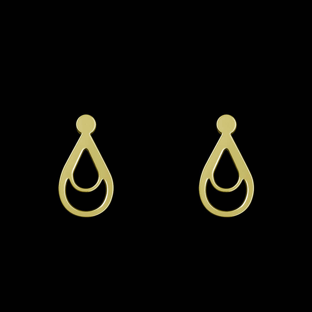 گوشواره طلا 18 عیار زنانه مدوپد مدل اشک کد GA1-10460