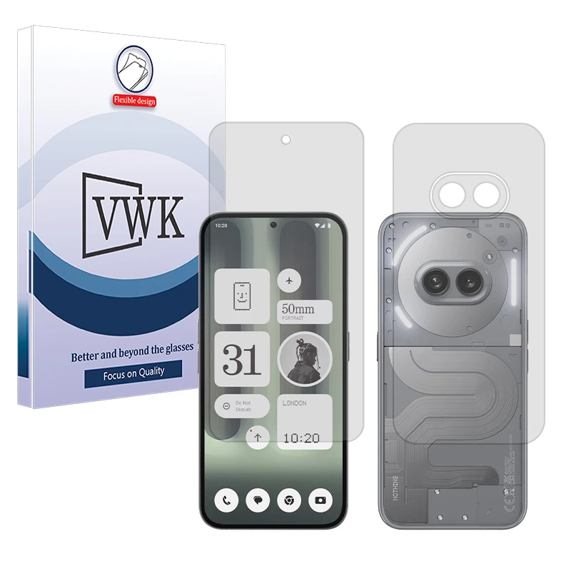 محافظ صفحه نمایش مات وی دبلیو کی مدل Tough مناسب برای گوشی موبایل ناتینگ Phone 2a Plus به همراه محافظ پشت گوشی