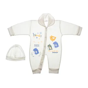 ست سرهمی و کلاه نوزاد مدل Nice Birds کد H160.5