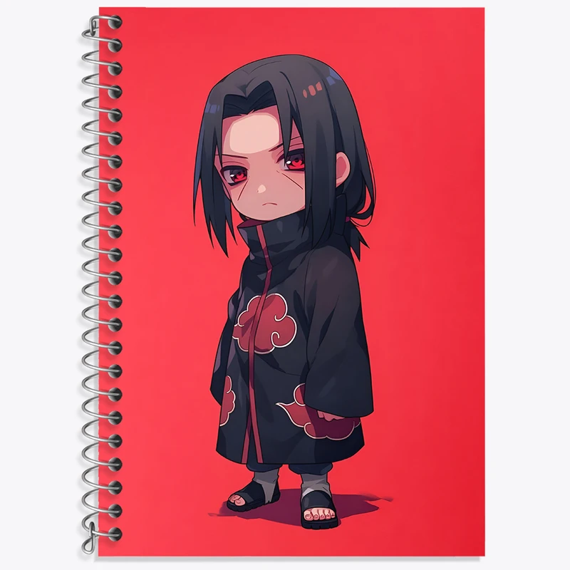 دفتر زبان 50 برگ خندالو مدل دو خط طرح ایتاچی انیمه ناروتو (Naruto) کد N3543