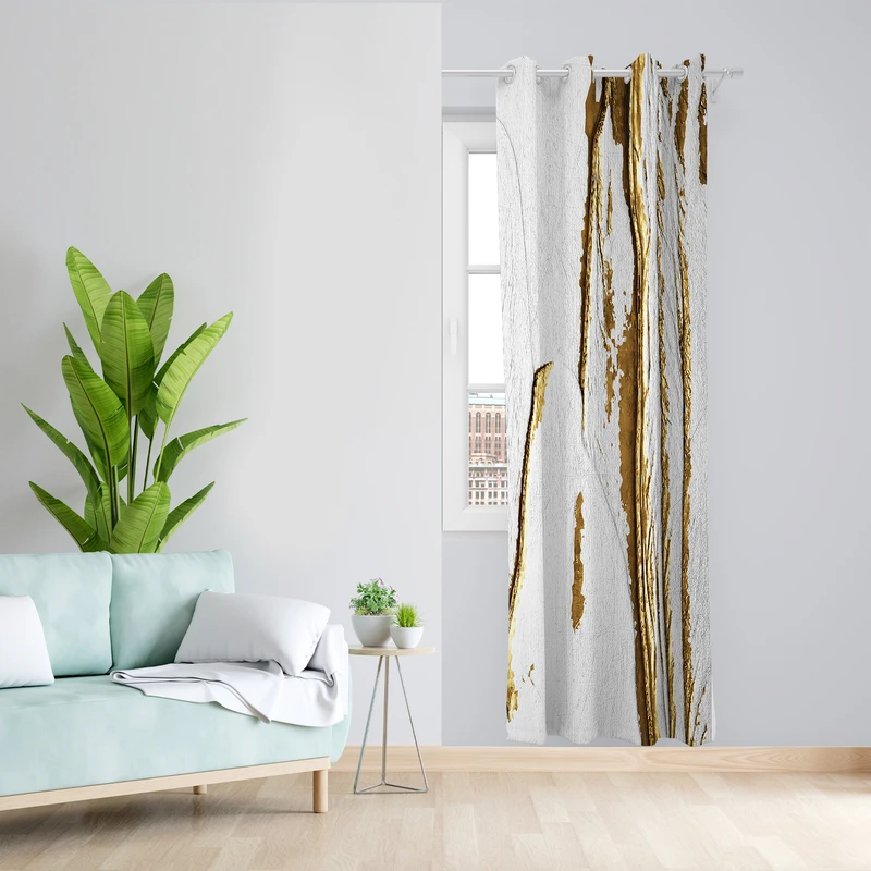 پرده طرح گل مدل مخمل پانچی کد 2145 z سایز 140x200 سانتی متر