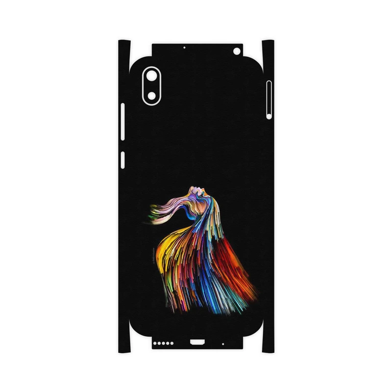 برچسب پوششی ماهوت مدل Rainbow Hair Digital Art-FullSkin مناسب برای گوشی موبایل هوآوی Y5 2019
