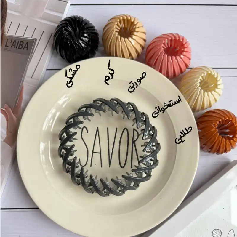 کلیپس مو زنانه مدل گوجه ای سه بعدی