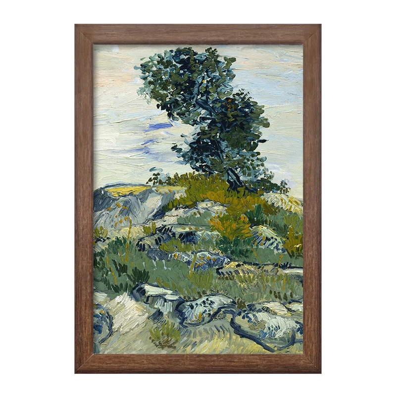 تابلو خندالو طرح صخره ها ونسان ونگوگ (Van Gogh) کد 36805