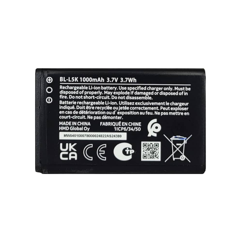 باتری موبایل مدل BL-L5K ظرفیت 1000 میلی آمپر ساعت مناسب برای گوشی موبایل نوکیا 105 2023